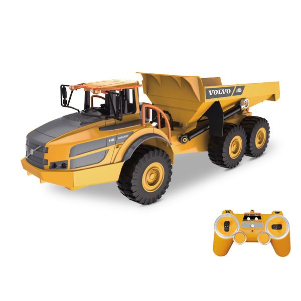 R/C 1/26 2.4GHz 2WD Volvo Dump Truck (40cm long) w/Batt &amp; Charger - Yellow