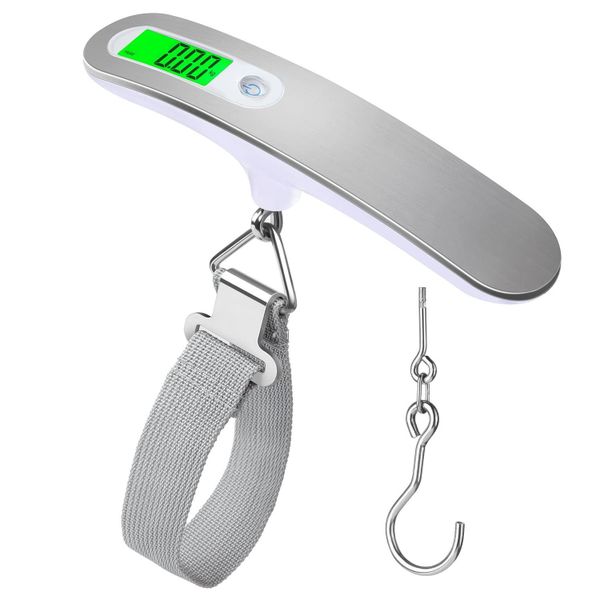 50kg Portable Digital Luggage Scale Handheld Travel Weight Scale with Hook