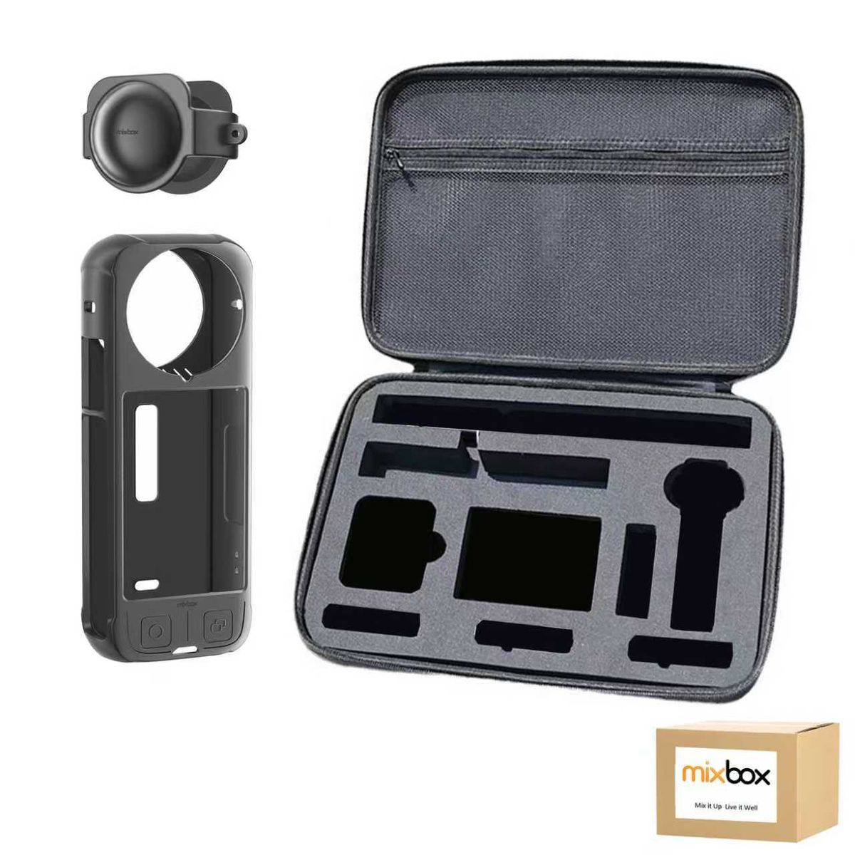 Mix Box Portable EVA Carrying Case Kit Compatible with Insta360 X4