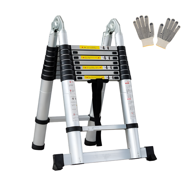 Multifunctional Aluminum Alloy A-type Folding Ladder, Telescopic Ladder