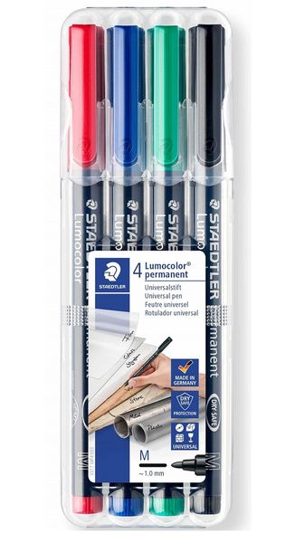 STAEDTLER Universal Lumocolor Permanent Fine 4s