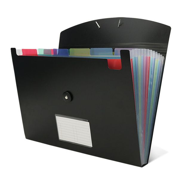 Accordian File Organizer 13 Pocket Expanding File Folder Plastic Expandable