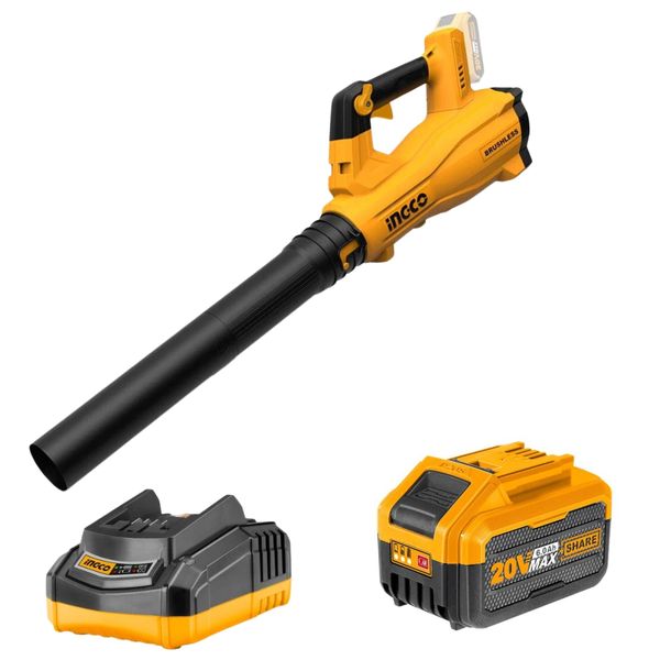 Ingco - Lithium Ion Cordless Blower with Charger and 6.0Ah Battery