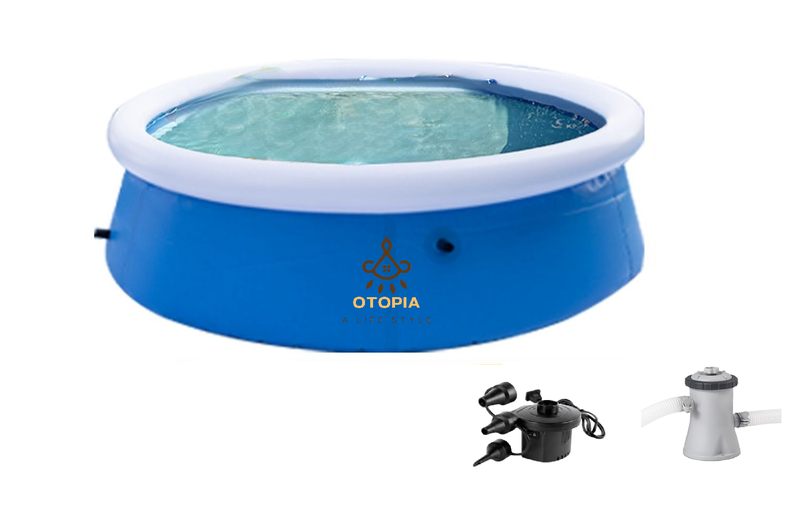 OTOPIA Inflatable Swimming Pool ( 366x76cm) with Filter and Air Pump