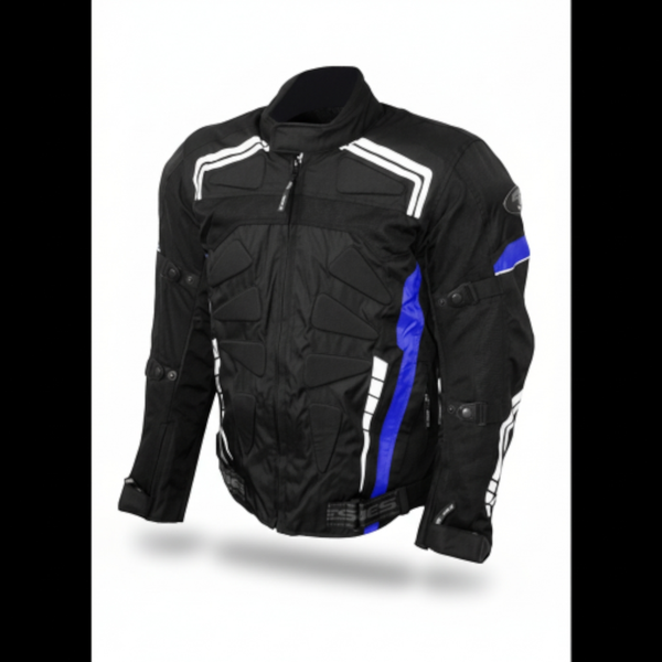 Yes Bike Textile Motorcycle Riding Jacket Blue image