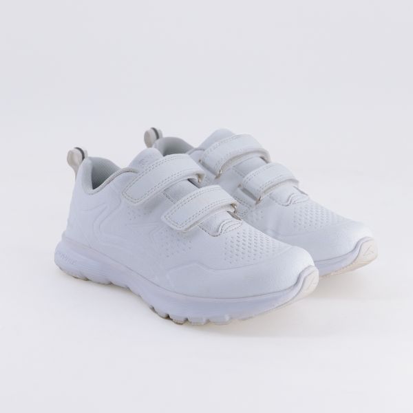 Power x Toughees Wave Denton Boys Hook &amp; Loop White Sneaker