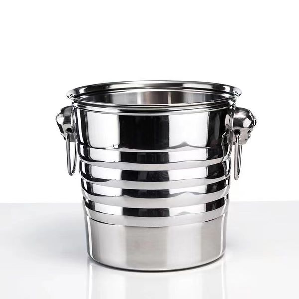 Stainless Steel Ice Bucket With Handles (3 L )