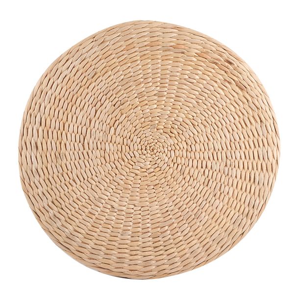 Japanese‑Style Hand Woven Round Thicken Seats Cushion Pouf for Home T