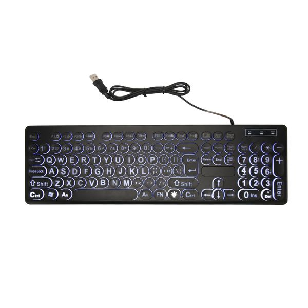 Large Print Keyboard 104 Keys, Backlit, Elderly Friendly