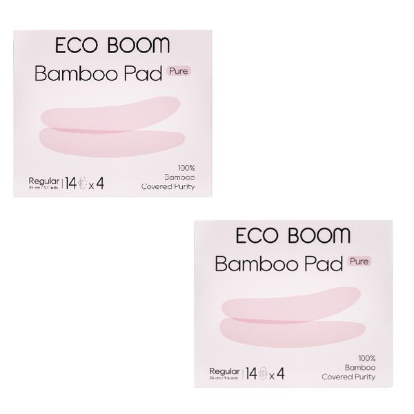 Eco Boom - Pure - Bamboo Sanitary Pads - Regular - Pack of 2