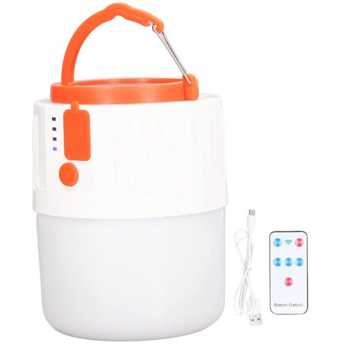 2-In-1 Camping Power Bank & Solar Lamp - Orange