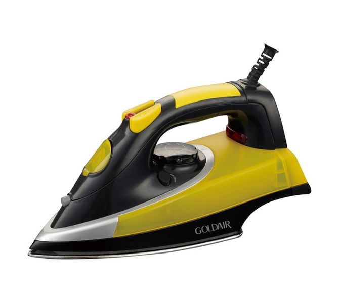 Goldair 2000 W Surge Steam Iron Black and Yellow