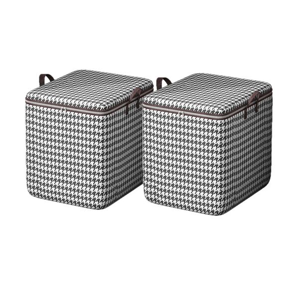 Vusign Quilt Storage Bag with Zipper 140L 56x45x56cm 2-Piece Set