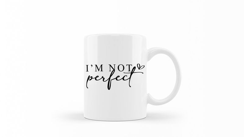 I'm not Perfect White Ceramic 0.325 L 1 Pack Mug