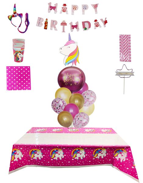 70 Pieces Unicorn Birthday /Party Decorations Theme - A
