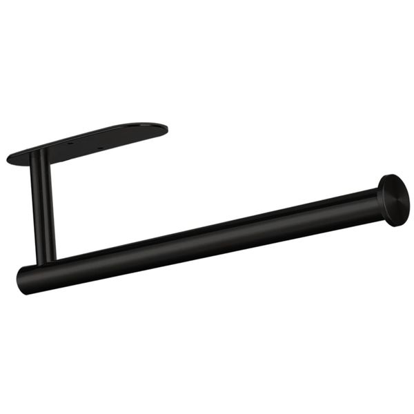 TowelMate No Nail Paper Towel Roll Holder Wall Under Counter Rail Black