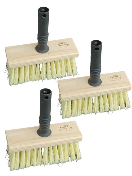 Camco (Pack of 3) White Wash Brush - Wood