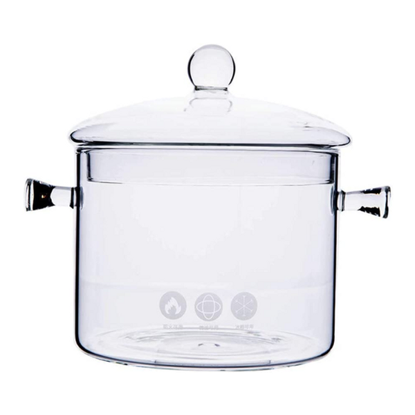 1.9L Transparent Glass Kitchen Heat-Resistant Pot YWJ-1265