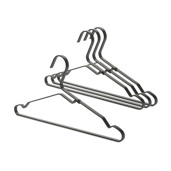 Brabantia - Aluminium Clothes Hanger - Set of 4 - Black