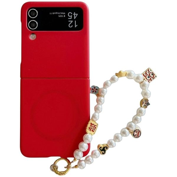 Anti-Scratch Phone Case With Chain Compatible with Samsung Z Flip 3/4/5
