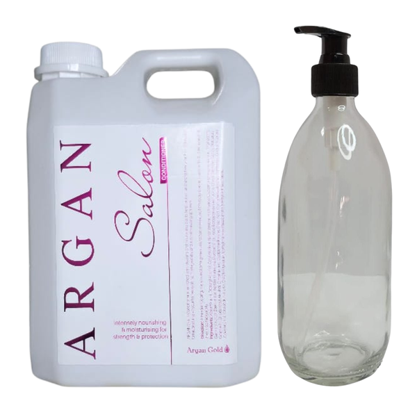 Argan Salon Conditioner 2L + 500ml Empty Glass Bottle