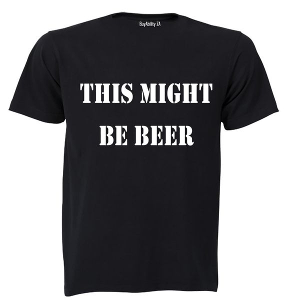 This Might Be Beer - Mens - T-Shirt - White