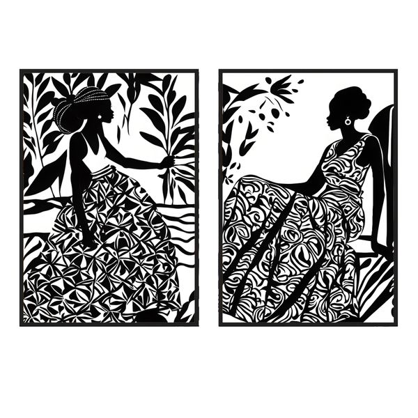 Modern South African Ladies Wall Art Print