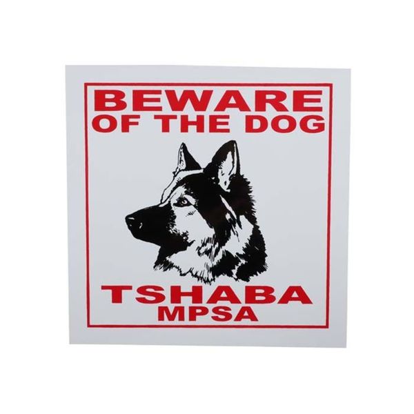 Plastic Alsatian Beware Of Dog Sign 290 x 290mm