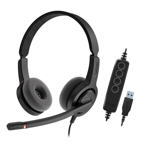 Axtel Voice 28 UC USB Headset-DUO. Call Center or Professional Headset