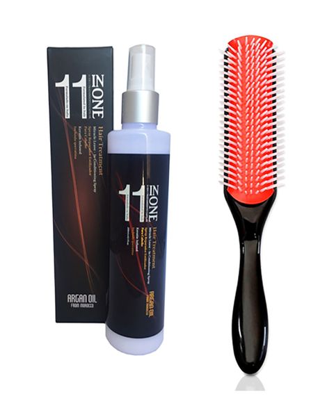 Argan Oil 11 in One Treatment 250ml + 9 Row Anti Static Detangling Brush