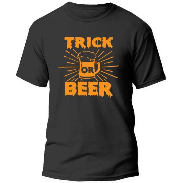 Halloween T-Shirt - Printed - Trick or Beer | Buy Online in South ...