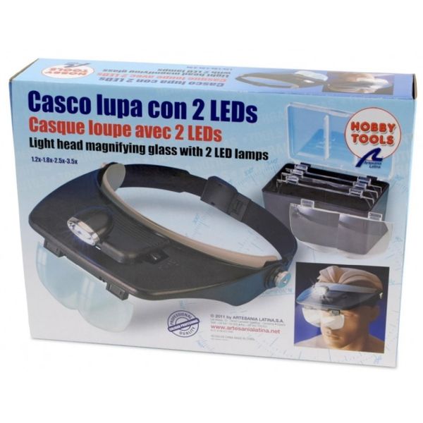 Artesania Latina Hands Free Magnifier Glasses Headset with LED Lights