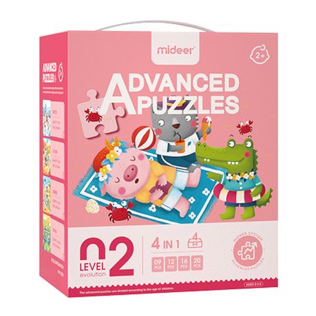 Mideer 4-in1 Level Up Puzzles: Level 2 Seasons Image