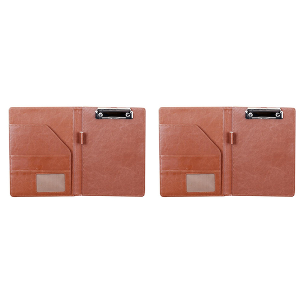 A5 Document Bag File Folder Clipboard Business Office Supplies(Brown)