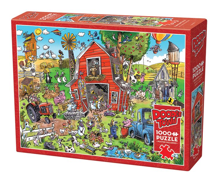 Cobble Hill Doodletown: Farmyard Folly 1000 Piece Puzzle