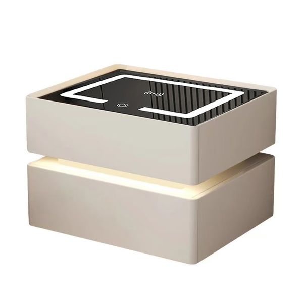 Floating smart bedside table with light and wireless charging speaker