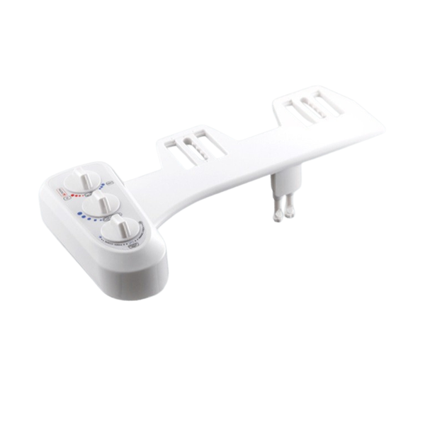 Dual Nozzle Bidet Attachment with Hot &amp; Cold Water Control