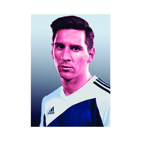 Messi adidas White - A1 poster