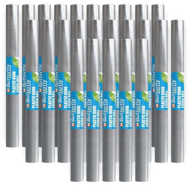 Butterfly Medium Duty Polyethylene Book Cover Roll - 3m x 450mm Pack of 25