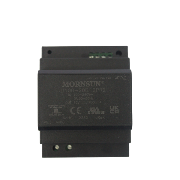 LI100-20B12PR2 12V 7.5A DIN Rail Switch Mode Power Supply 90-264VAC