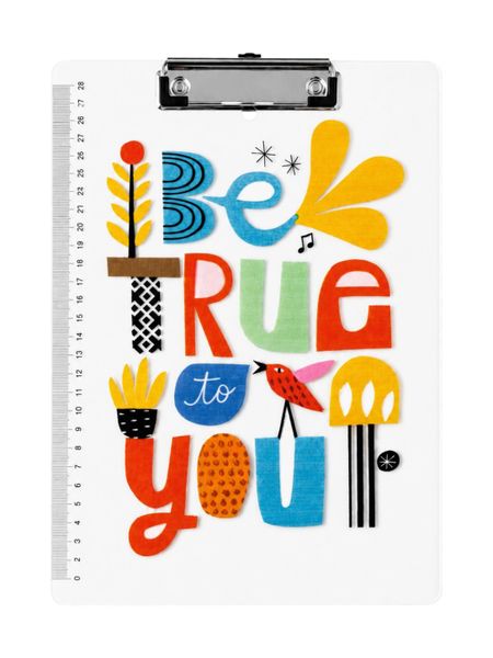 A4 Clipboard with Motivational Quote Design and Side Ruler (5 Pack)