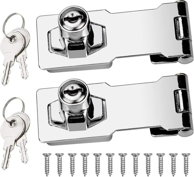 90 Degree Hasp Keyed Lock Hasp 2 Piece