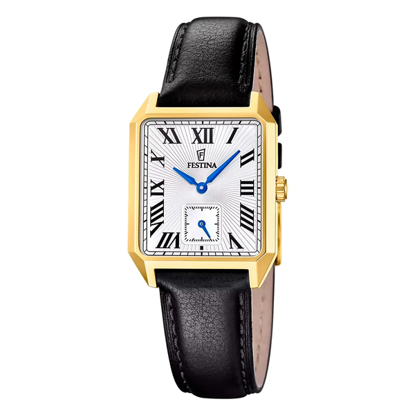 Festina Men On The Square Watch With Gold Besel