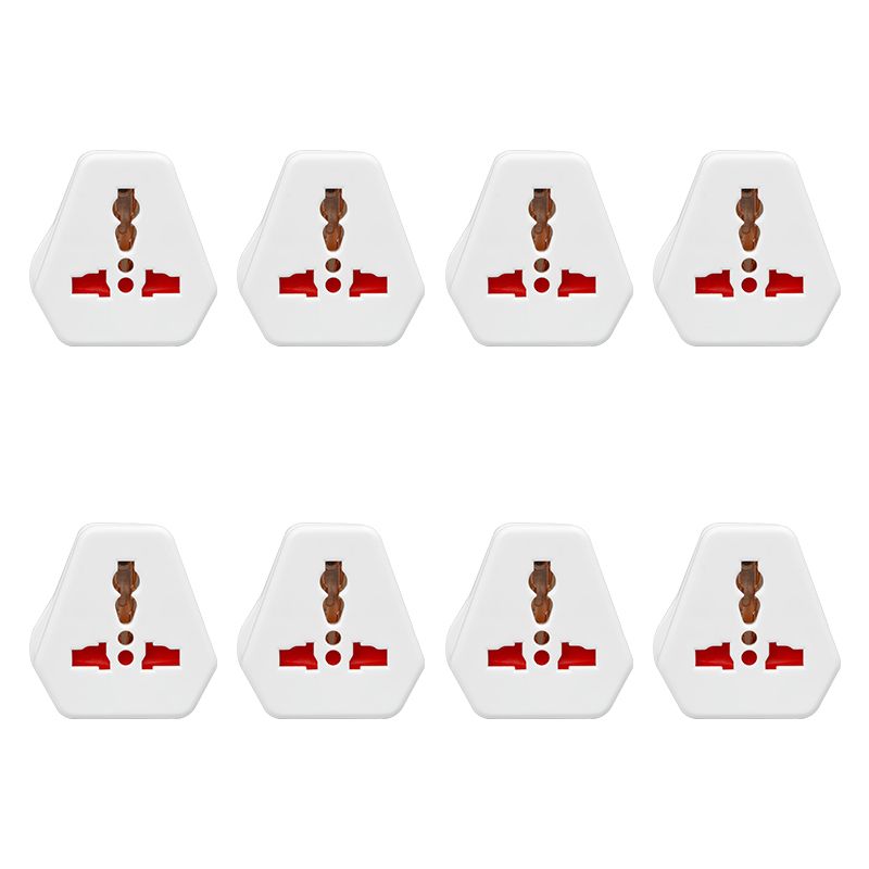 8-Pack Universal Travel Adapter to 3 Pin Plug, Fire Resistant