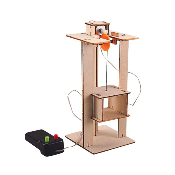 STEM Wooden Elevator Kit - Engineering Project for Kids - Bubblegum Inc.