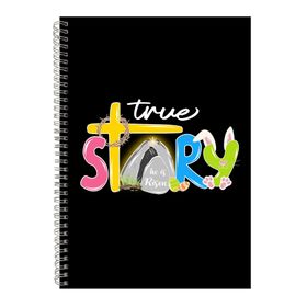 True-story A4 Notebook Spiral Graphic Christian Easter Words Present