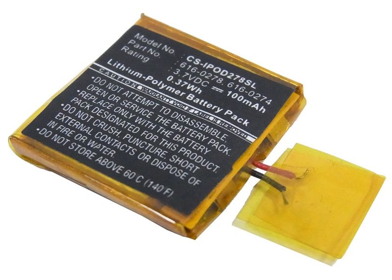 Replacement Battery for Apple iPod Shuffle