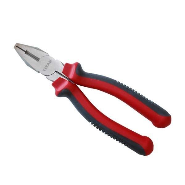 Titan Combination Plier 200mm Grip Handle/Satin Finish Plastic Hanger