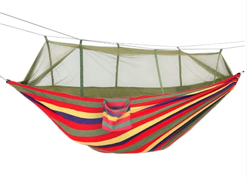 Outdoor Colorful Cotton Mosquito Net Hammock