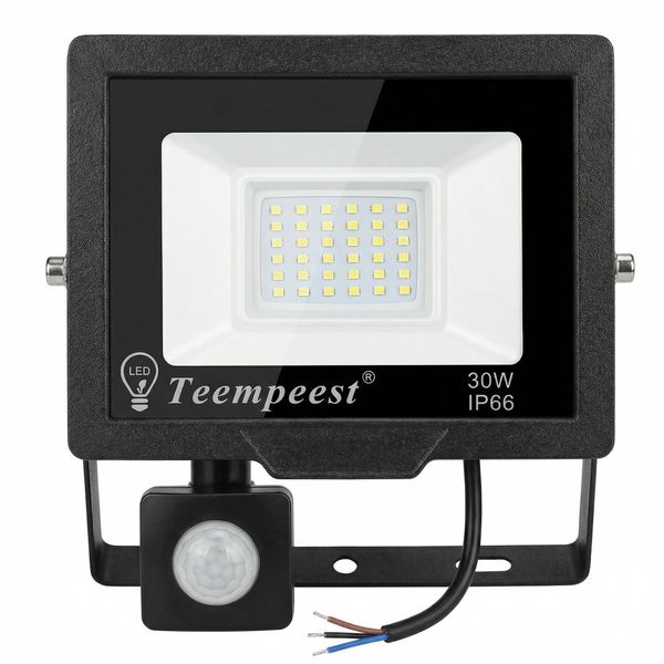 LED Flood Lights Outdoor Motion Sensor 30W IP66 Waterproof Wide Beam